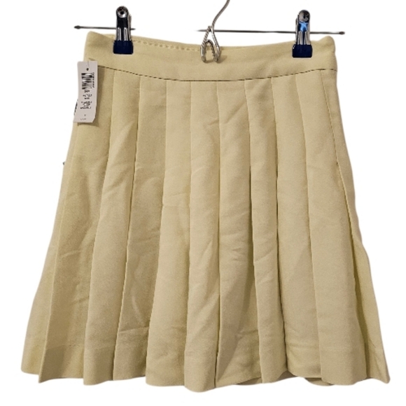 Yellow Aritzia Babaton Women's Pistilli Pleated Mini Skirt - Picture 1 of 10